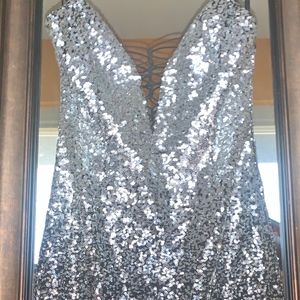 Silver sequin Ombre dress